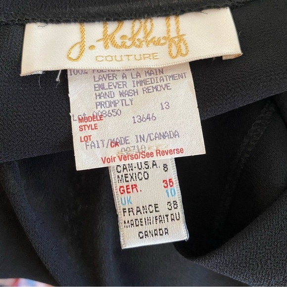 Joseph Ribkoff Couture Vintage Pant Set Camisole Duster Black Gold 8 - Picture 8 of 10